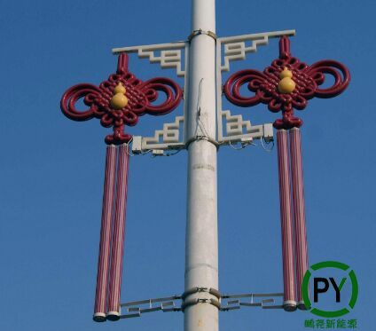 LED中國結怎么裝到路燈桿上